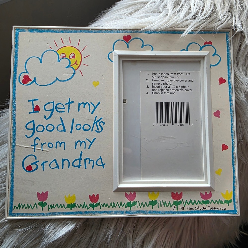 Vintage‎ 1991 Ultraframe Grandma Photo Frame 90s Y2K Nostalgia Deadstock 3.5x5